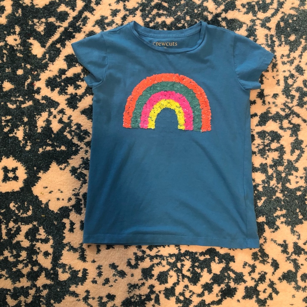 Crewcuts size S (6/7) rainbow tee